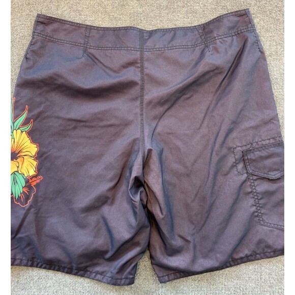 Old Navy Swim Trunks Mens XL Lined Board Shorts Skull Y2K Beach Surf Brown - Picture 2 of 8